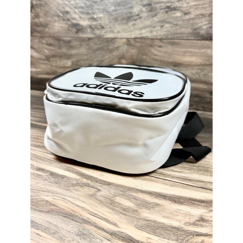 NWOT Adidas Originals Santiago Mini Backpack White Black Trefoil Logo - Picture 8 of 14
